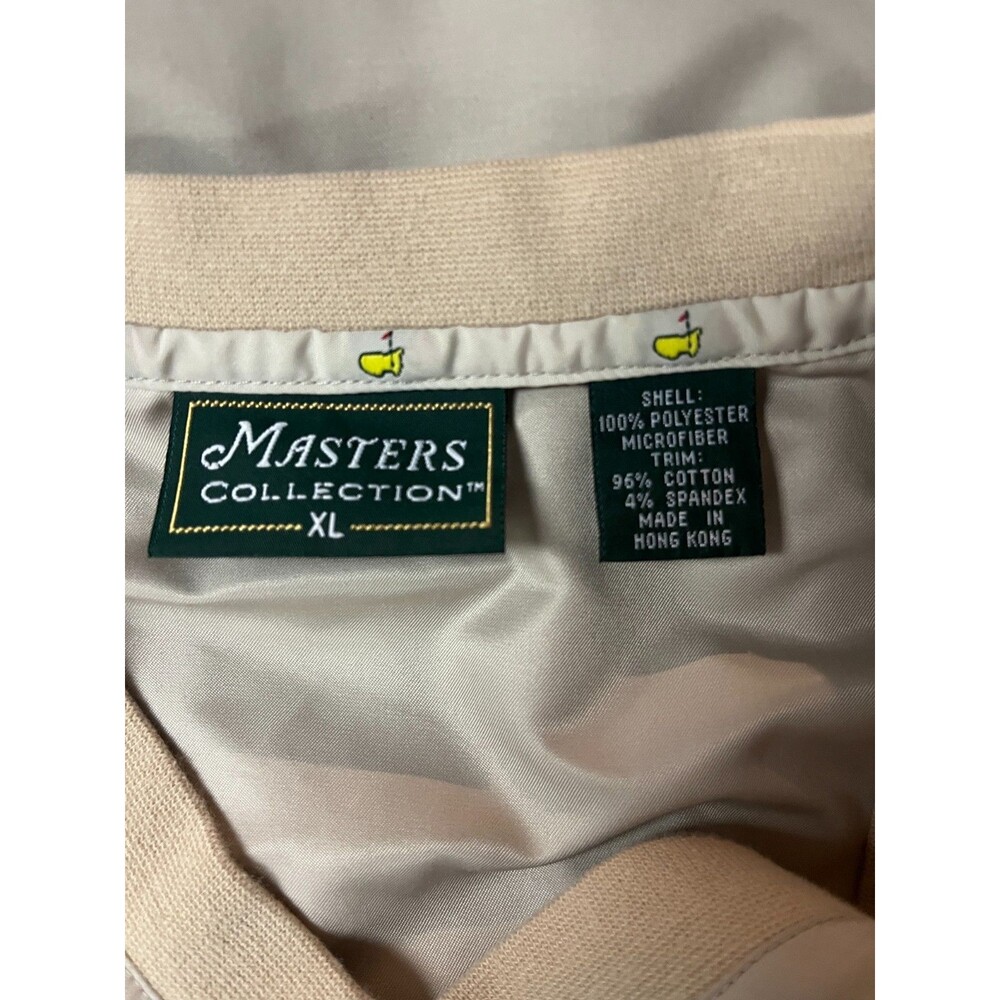 Masters Collection Vintage Golf Pullover Wind Shirt V-Neck Beige Men's XL - Picture 8 of 9